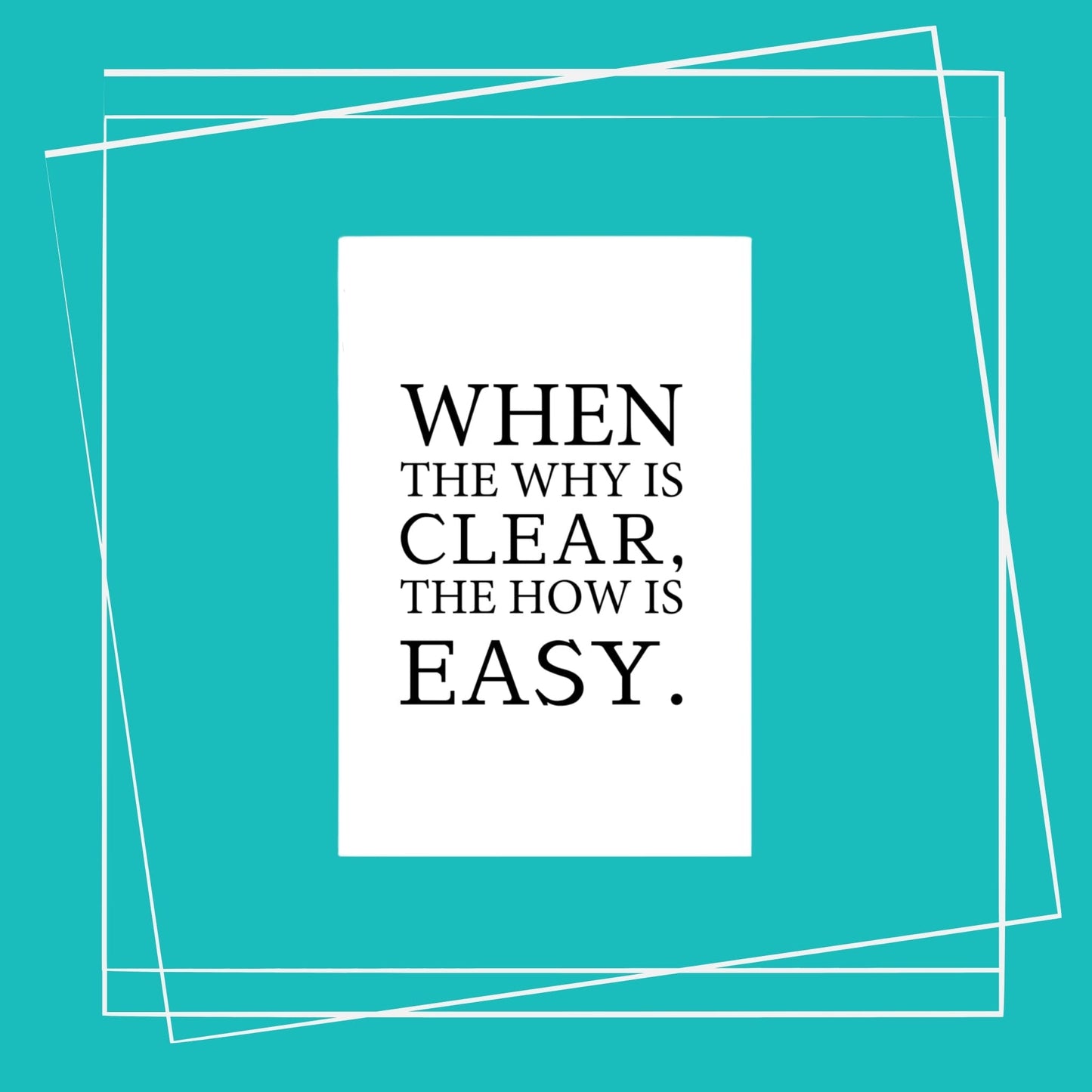 Poster motivazionale Wall Art Decor - Citazione positiva in bianco e nero 3