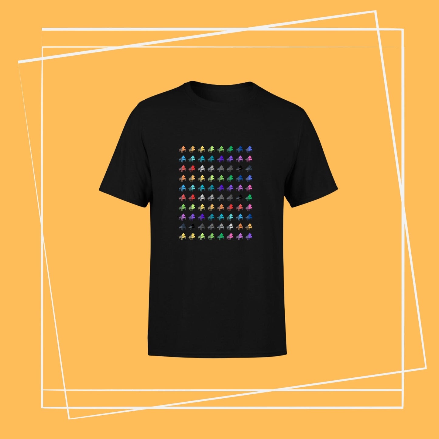T-Shirt Uomo Organico Pianoforte Multicolor