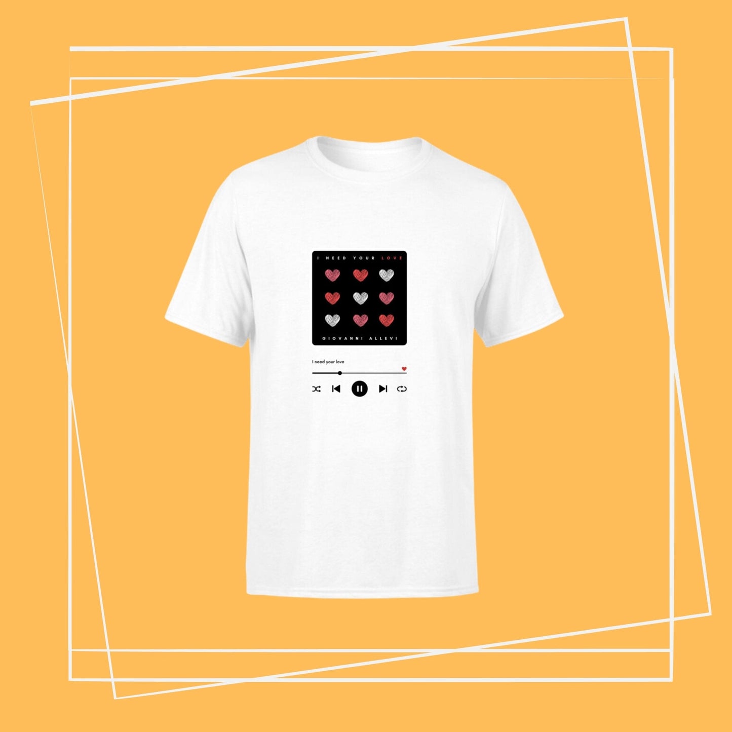 T-Shirt Unisex Organico Ho bisogno del tuo amore | Giovanni Allevi | T-Shirt unisex