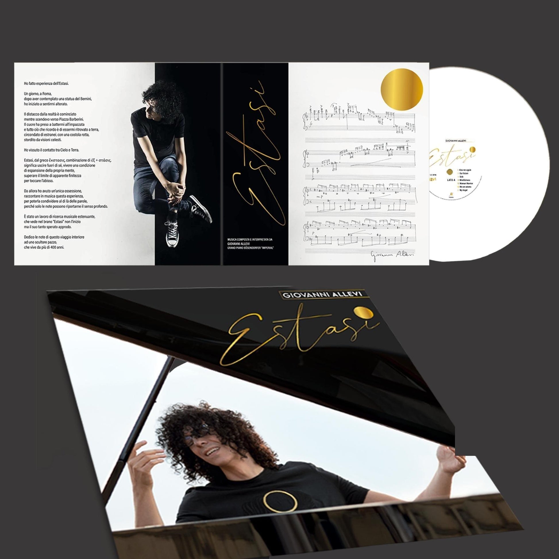 ESTASI - SIGNED VINYL ALBUM FOR PIANO SOLO - COMPOSED AND PERFORMED BY GIOVANNI ALLEVI