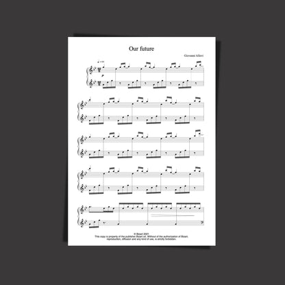 OUR FUTURE by composer and pianist GIOVANNI ALLEVI - digital sheet music opening