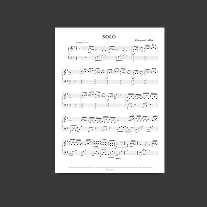 SOLO by composer GIOVANNI ALLEVI - digital sheet music for piano solo