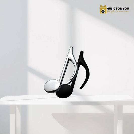 3D Car Musical Note - Eighth Note Metal Sticker